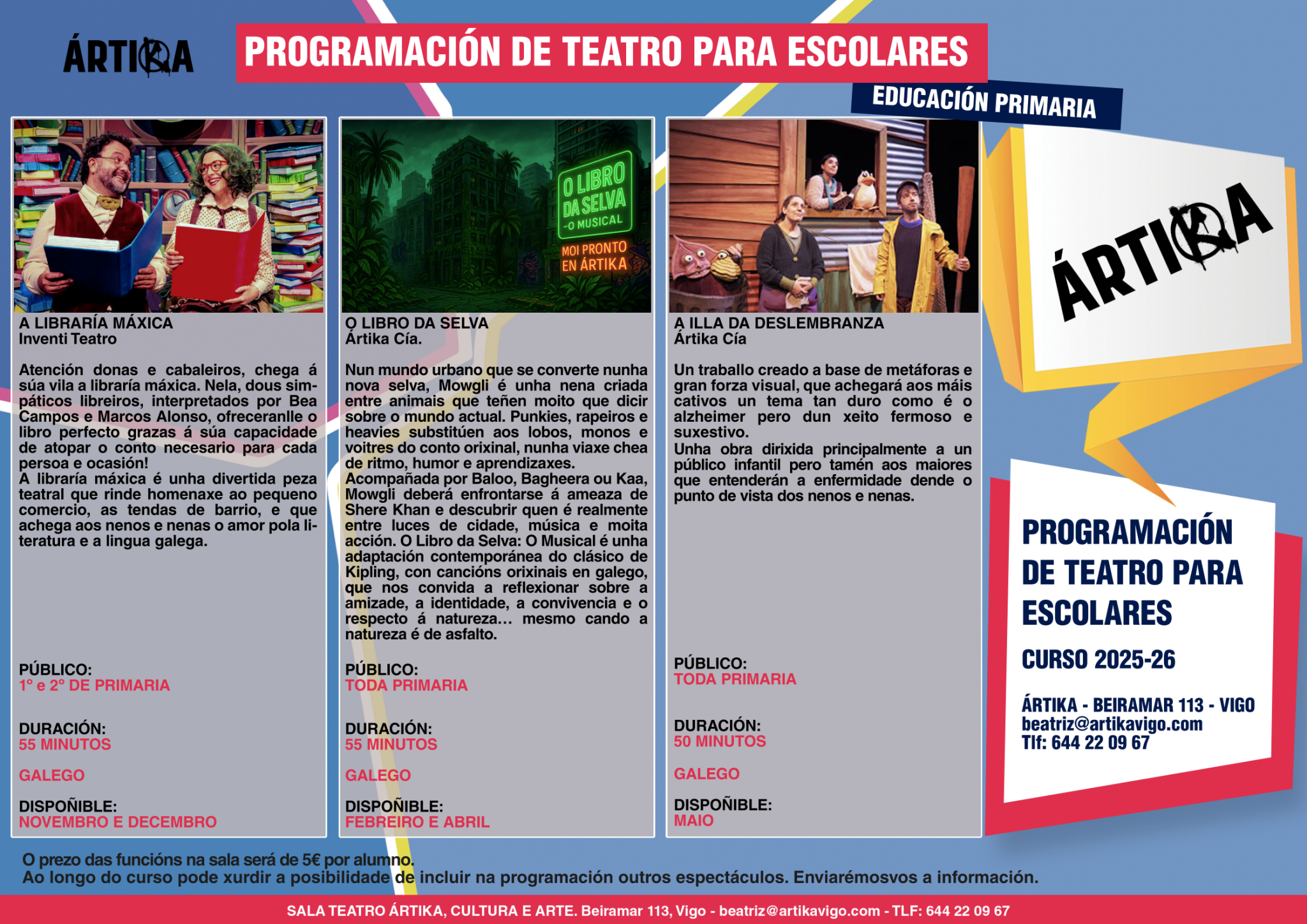 Programación Escolar 2025-2026 Ártika Vigo